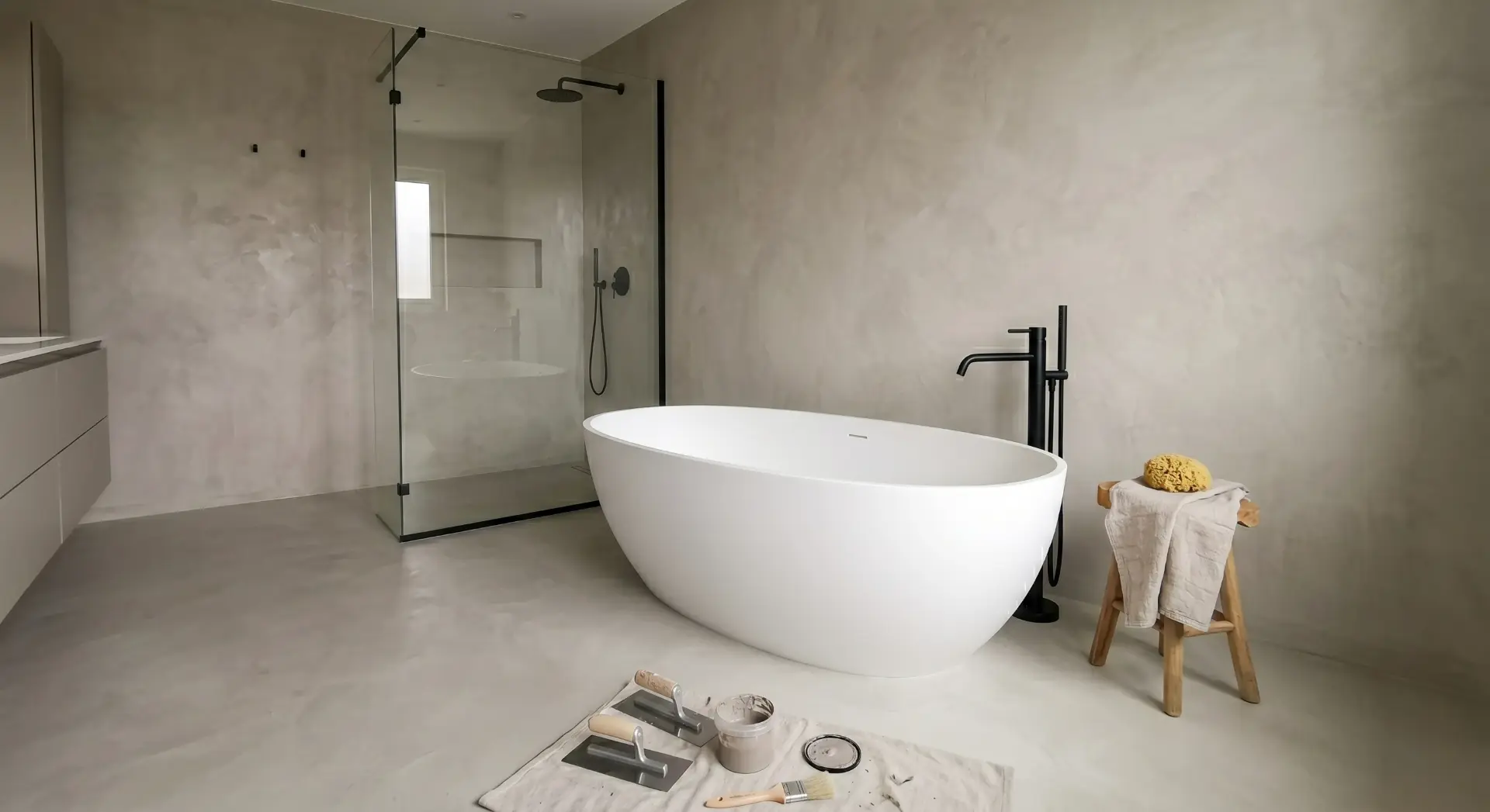 Fugenloses Bad Spachtelboden