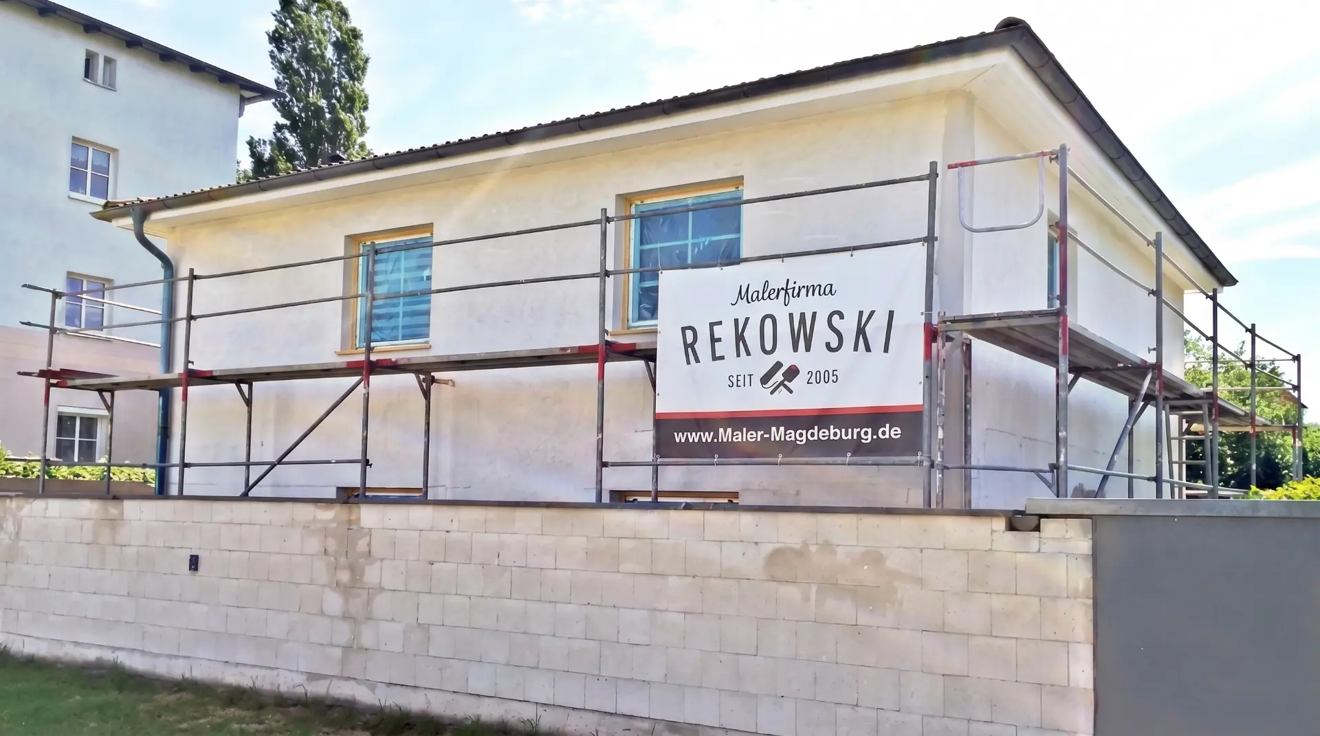 Ausgeführte Fassadenarbeit